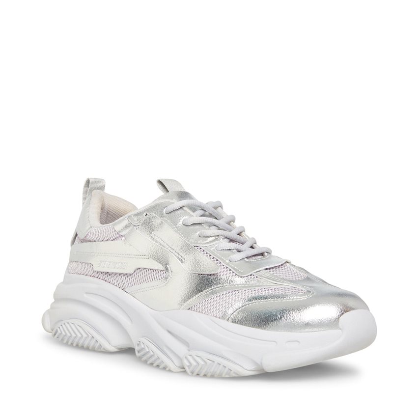 Silver Steve Madden Possess Men's Sneakers | PH 2134MHE